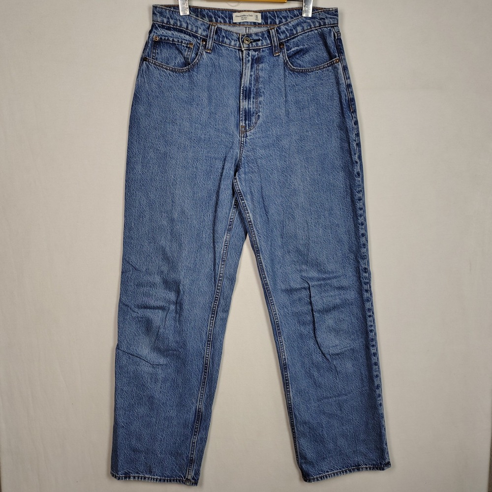 Abercrombie & Fitch The Loose High Rise Jeans Blue Size 30/10L 155D1242
